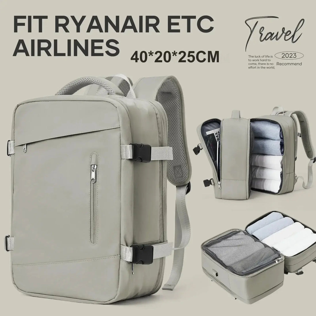 Expandable Anti-Theft Travel Backpack