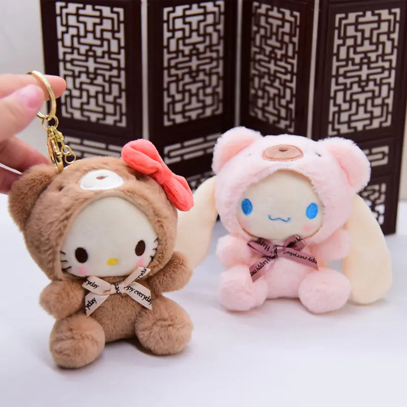 Bear Plush Keychain Cinnamon Roll