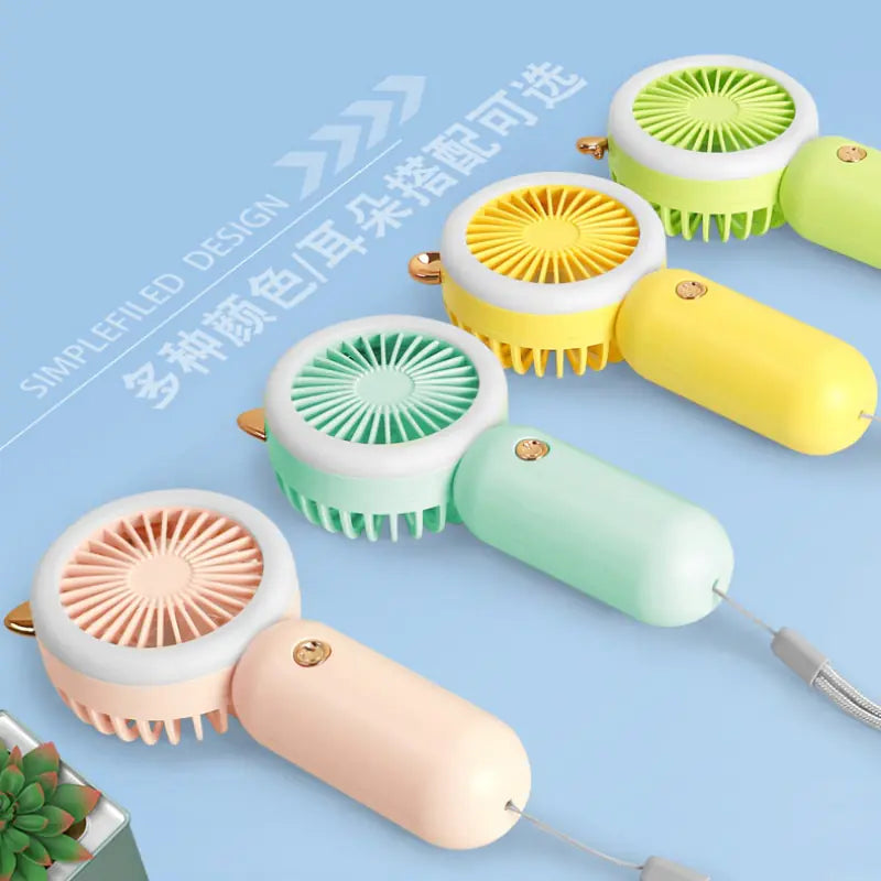 Handheld Pocket Fans USB Charging Lazy Fan Desktop Mini Fan Portable Dormitory Home Gift Student Outdoor Travel Mini Fan