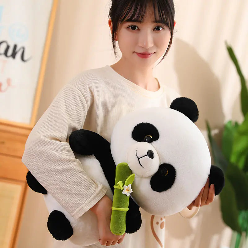 Cute Bamboo Tube Panda Plush Toy