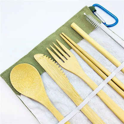 Bamboo Travel Utensils Set