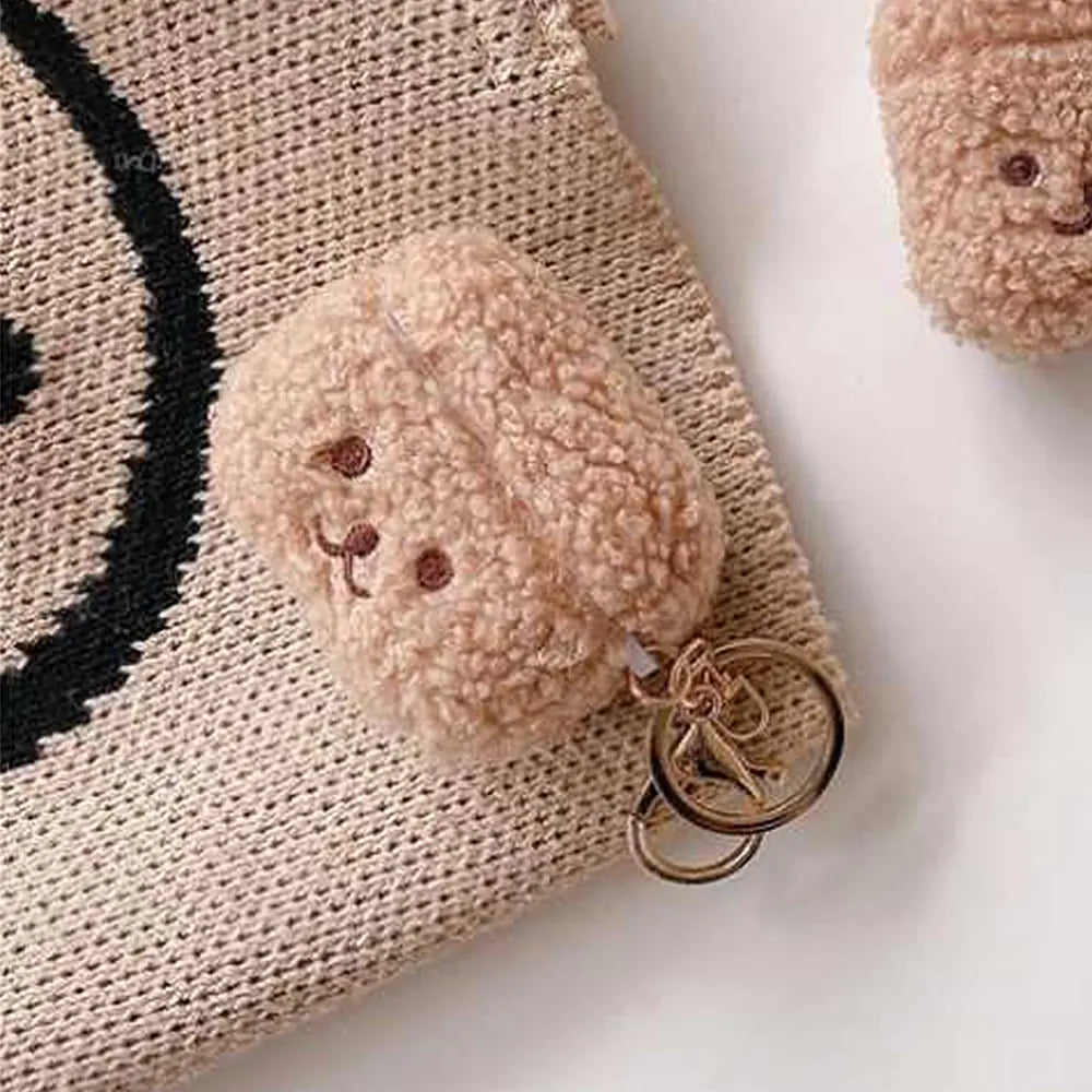 Cute Plush Bear Earphone Case