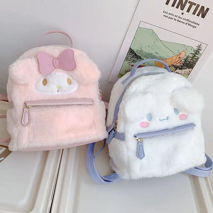 Cotton Plush Furry Backpack