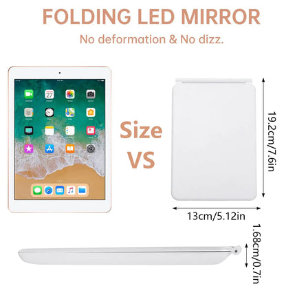 Portable Folding Mirror Lighted Mirror