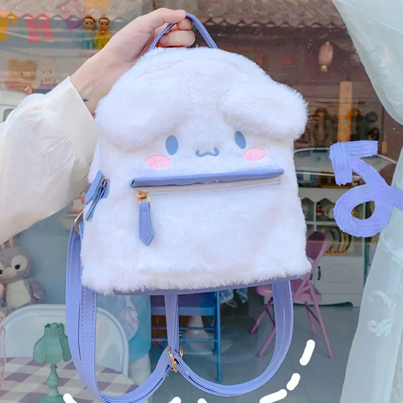 Cotton Plush Furry Backpack