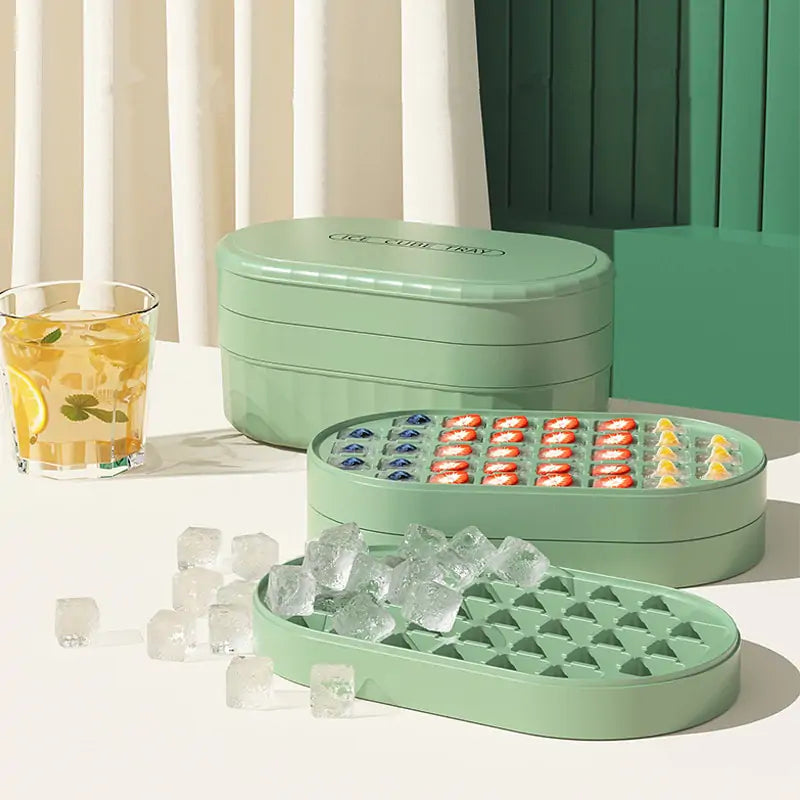 Ice Cube Tray with Lid &amp; Bin