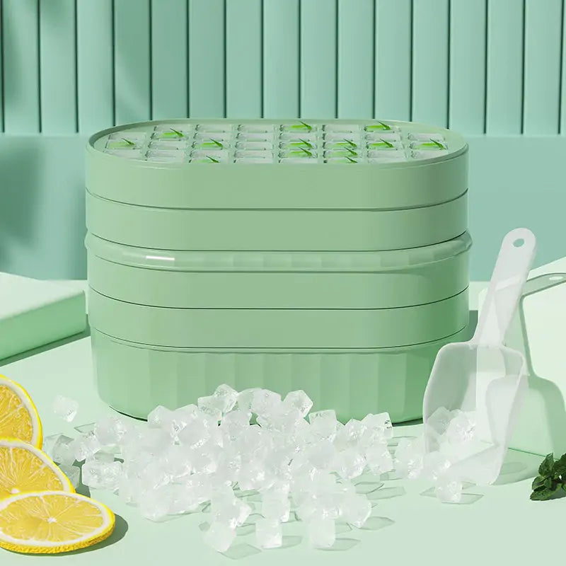 Ice Cube Tray with Lid &amp; Bin