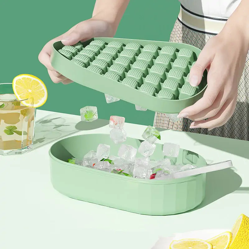 Ice Cube Tray with Lid &amp; Bin